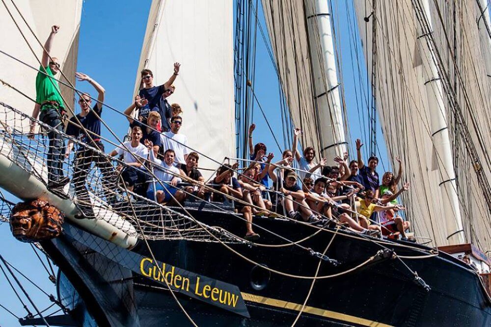 trainees op Gulden Leeuw - The Tall Ships Races 2022